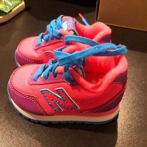 New Balance infant first sneakers pink and blue 2